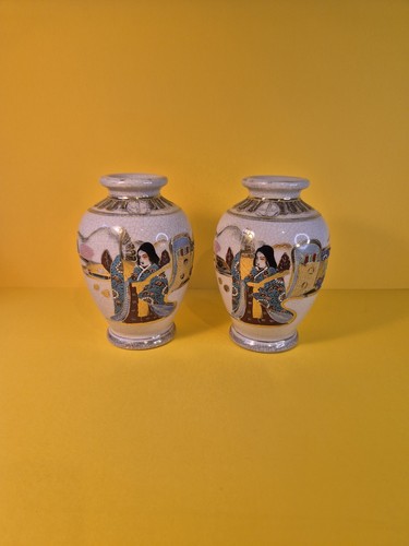 Vintage japanese vase pair - vintage,
