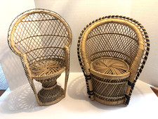 Pair Vintage Peacock Chair