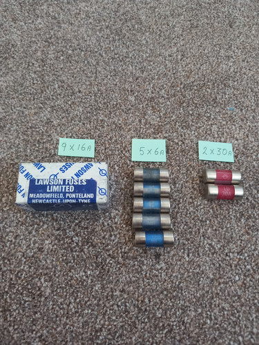 Lawson glass cartridge fuses - glass,