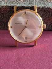 Vintage Sandoz Gold Plated Watch Mens