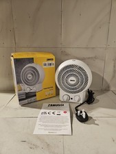 Zanussi Upright Fan Heater 2kW 2 Heat Settings Lightweight Portable White