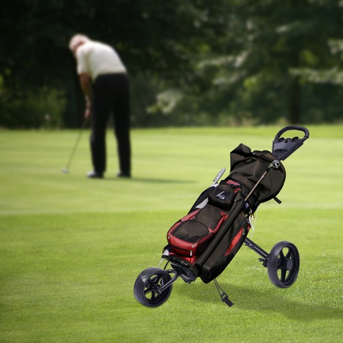 New foldable wheel golf pull - new,