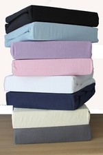 2xCot Fitted Sheet 120x60cm Super Soft Premium Quality 100% Cotton Soft Jersey.