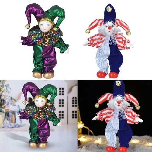Ceramic clown figurines - ceramic, 7''