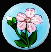 1986 Saint Louis Rosa Wild Rose Miniature Paperweight