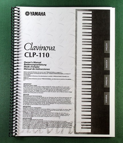 Yamaha clp 110 instruction - yamaha, clp-110