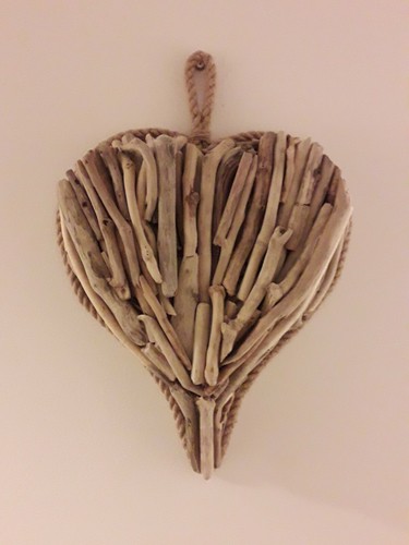 New large driftwood heart