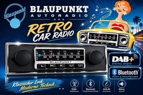 Vintage car radio blaupunkt - car,