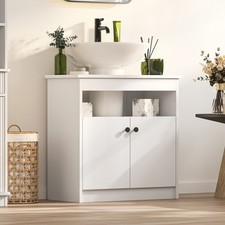 White Under Sink Bathroom