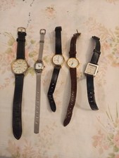 5 Wrist Watches. Louifrey. Le Chat. Lotus. Timex. Reference.