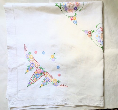 Vintage large hand embroidered - vintage,
