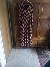 LONG TALL SALLY - MAXI DRESS/JACKET UK18 TTYA  LINED AZTEC STYLE AUTUMN/WINTER