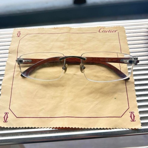 Cartier 90s wood - wood, temple
