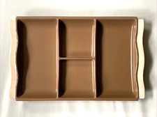 POOLE TWINTONE BROWN TRAY