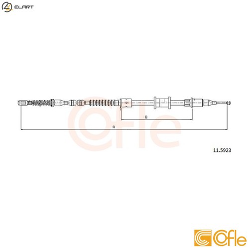 Cable pull parking brake - cable,