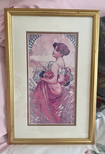 Alphonse mucha gold framed - mucha,
