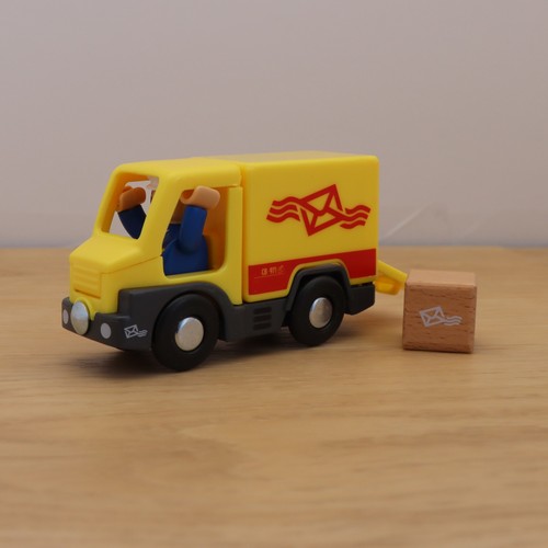 Wooden train track - post, office