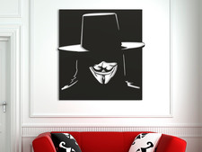 Guy Fawkes Mask Wall Art |