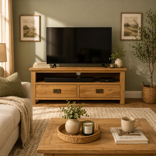 Oak unit with - tv,
