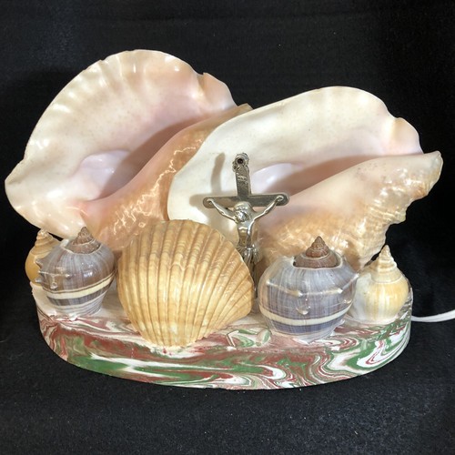 Vtg mcm double conch shell - double,