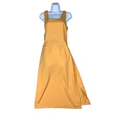 Vintage 90s Yellow Square Neck