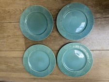 Set Of 4 Habitat Green Reactive Glaze Breakfast Plates 