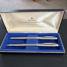 WHSmith Florentine Pen & Pencil Set in Original Case- Made in USA