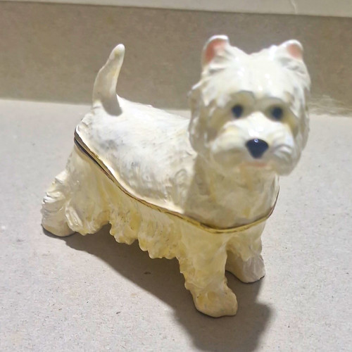 Terrier trinket dog white - ,