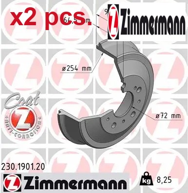 Pcs rear brake braking - x2,