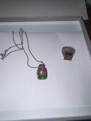 Watermelon tourmaline necklace - tourmaline,