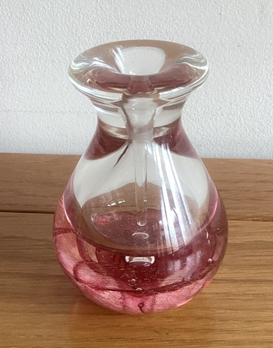 Small pink art glass - pink,