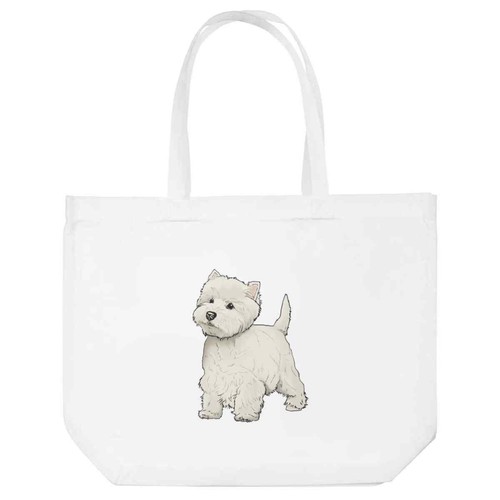 Westie dog shopping tote - 'westie,