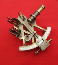 Original Vintage 'Stanley London' Brass Sextant