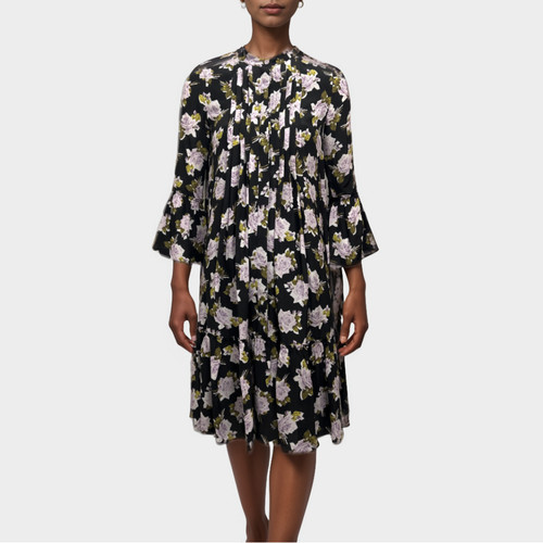 Erdem pleated silk floral midi - pleated,