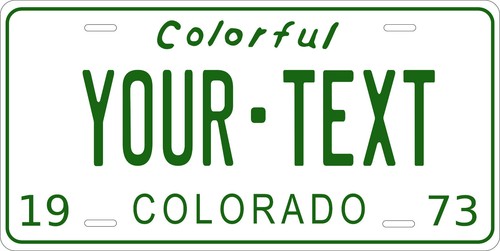 Colorado 1973 license plate - 1973,