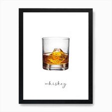 Whiskey Art Print Framed Wall