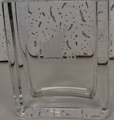 Clear glass rectangular vase - rectangular,