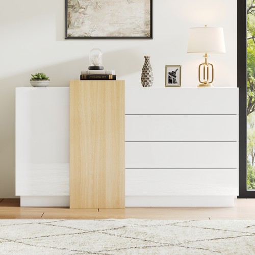 White high gloss - white, sideboard