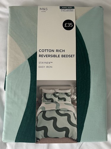 King size bedset swirl - m&s,