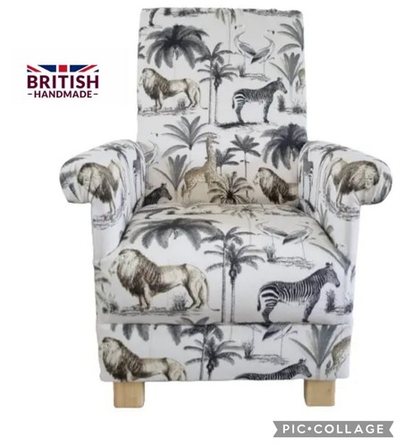 Grey nursery armchair animals - grey,