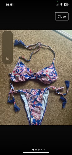 Floral print bikini set - print,