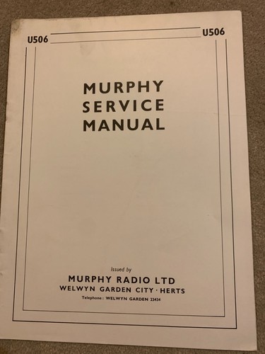 Murphy radio service - service, manual