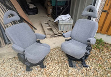 Swivel Captain Seats Camper Van Twin Armrest 180 Base VW T4 T5 Vivaro Vito etc