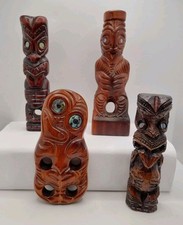 4 Maori Tiki Figures Rotorua