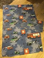 100% Brushed Cotton Emergency Services Police Fire Engine Single Duvet Set