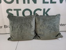 2 x John Lewis Chenille Cushions Green – 50 x 50 cm RRP £60.00