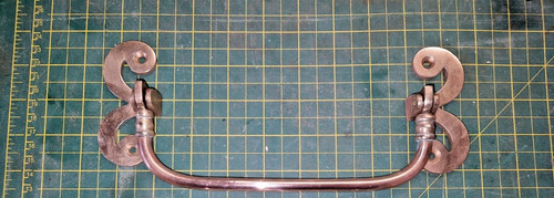 Vintage brass pew end - pew,