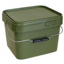 Square Green Bait Bucket 10L Boilies Pellets Groundbait Carp Fishing Tackle Bait