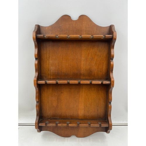 Vintage wooden spoon display - wooden,