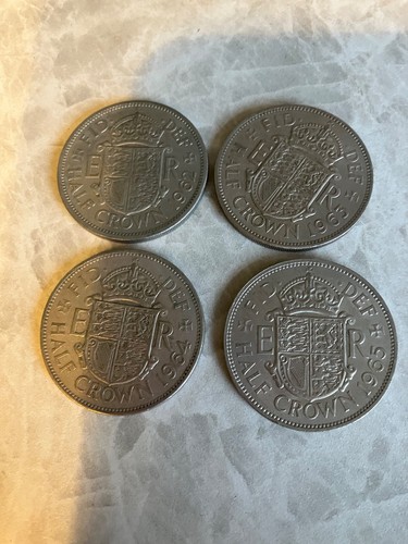 Elizabeth half crown coins - crown,